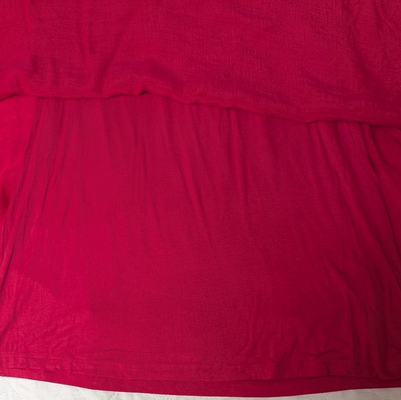 Apt 9 Bright Pink Blouse With Tank Top Layer Flutter Sleeve Size XL NWT MSRP $44 - Picture 5 of 5